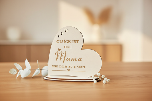 Foto professionale – Cuore in legno Mama