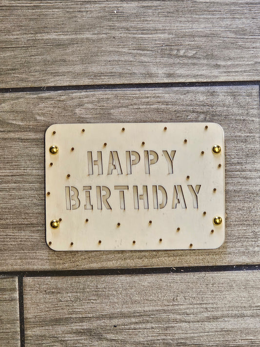 Happy Birthday Geld schenken Schild – Handgemacht & stilvoll