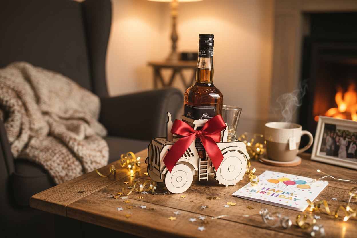 Lifestyle – Traktor Flaschenhalter als Geburtstagsgeschenk