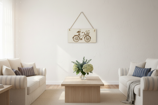 Holzschild Möwe Fahrrad – Lifestyle Innenraum