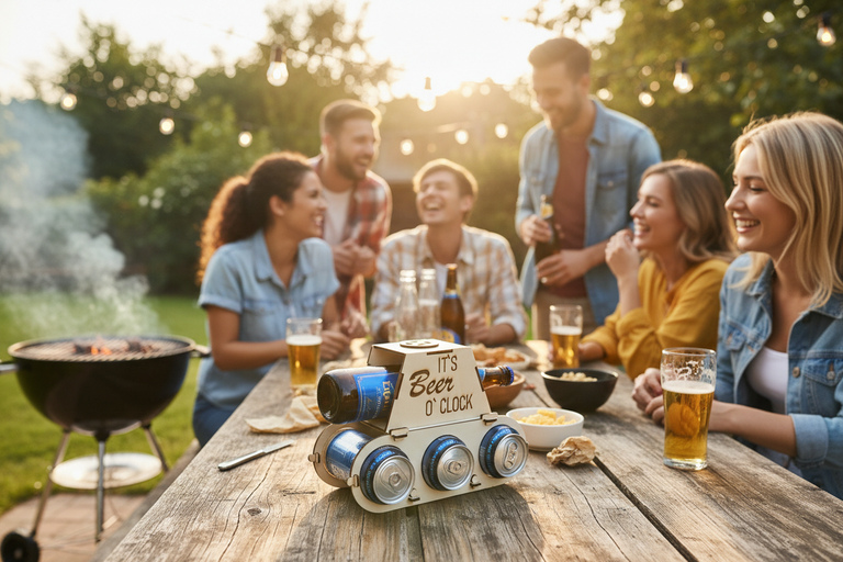 Bierträger Beer O'Clock bei BBQ Party - Lifestyle Foto