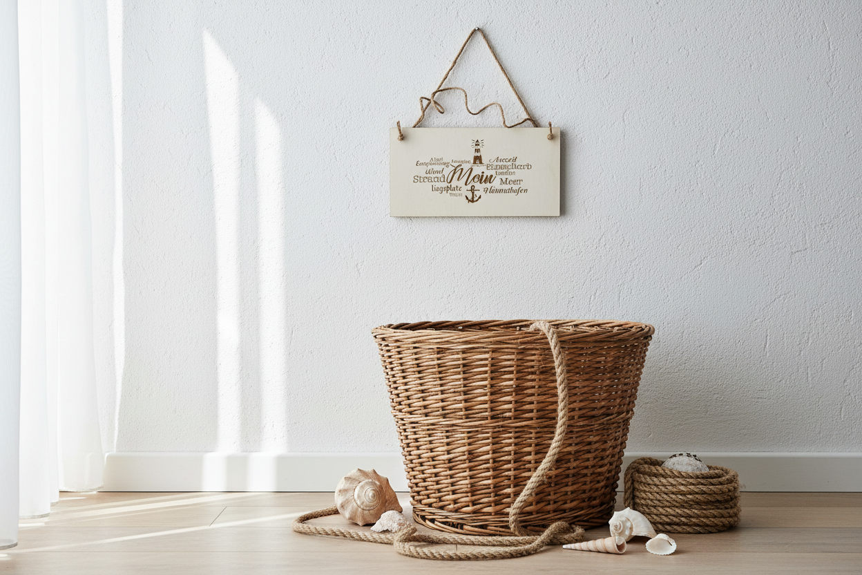 Holzschild Moin Wortwolke – Lifestyle Innenraum