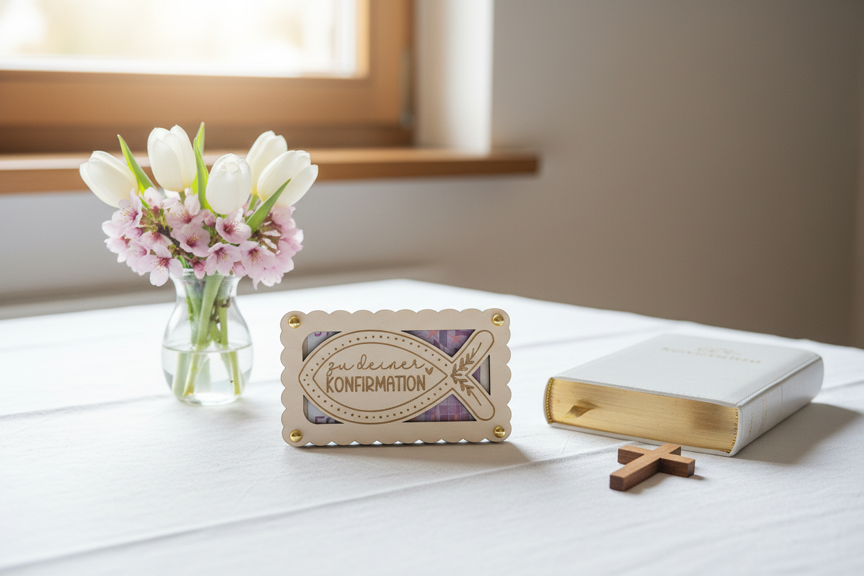 Holz-Geldkarte Konfirmation Lifestyle Bibel