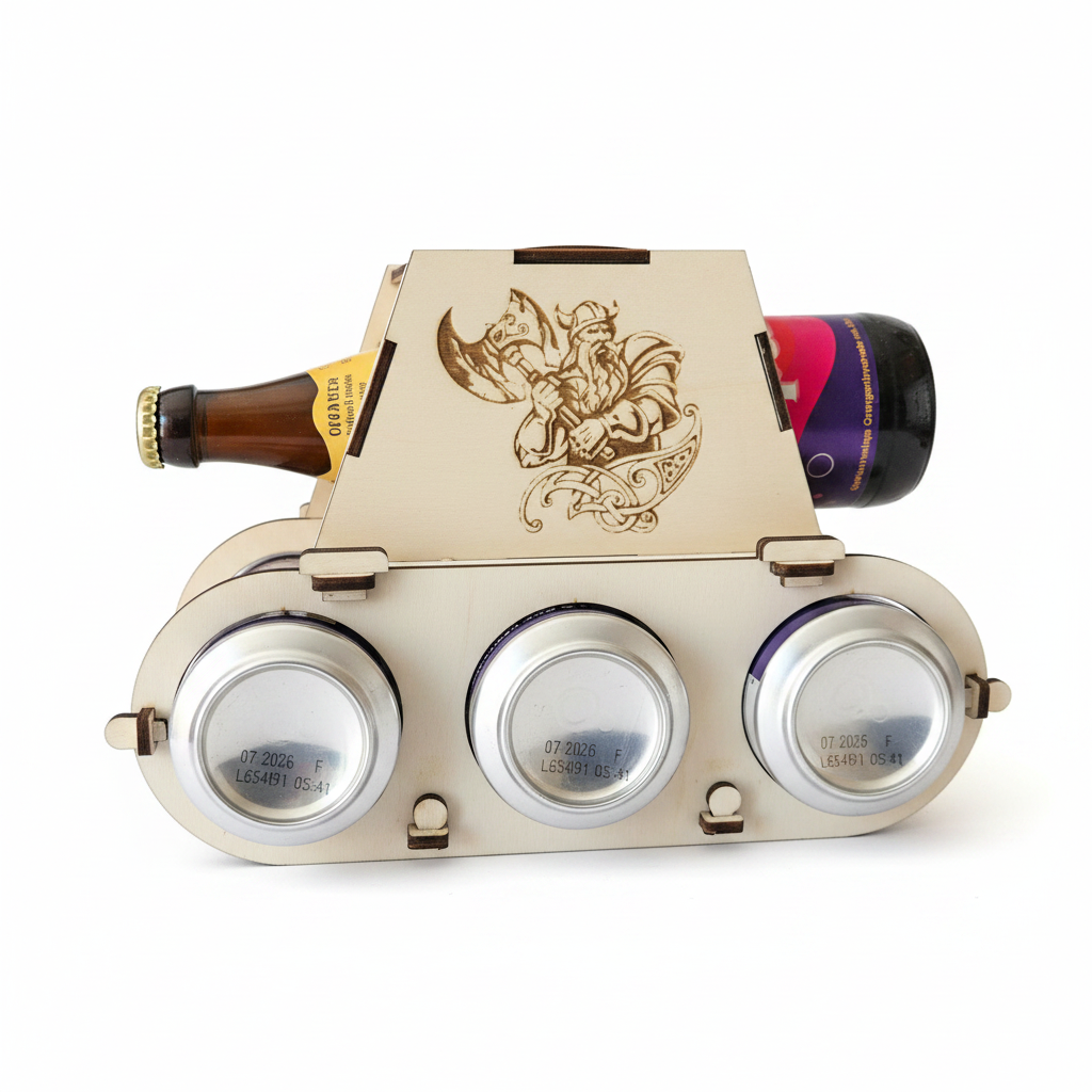 Bier Panzer – Produktfoto weißer Hintergrund