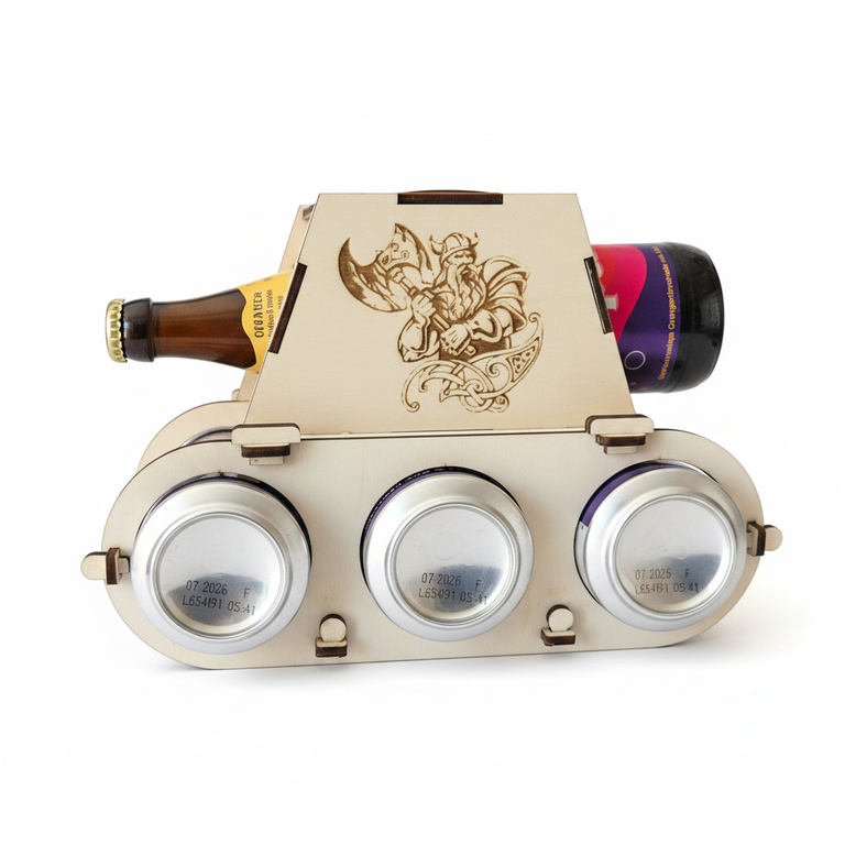 Bier Panzer – Produktfoto weißer Hintergrund