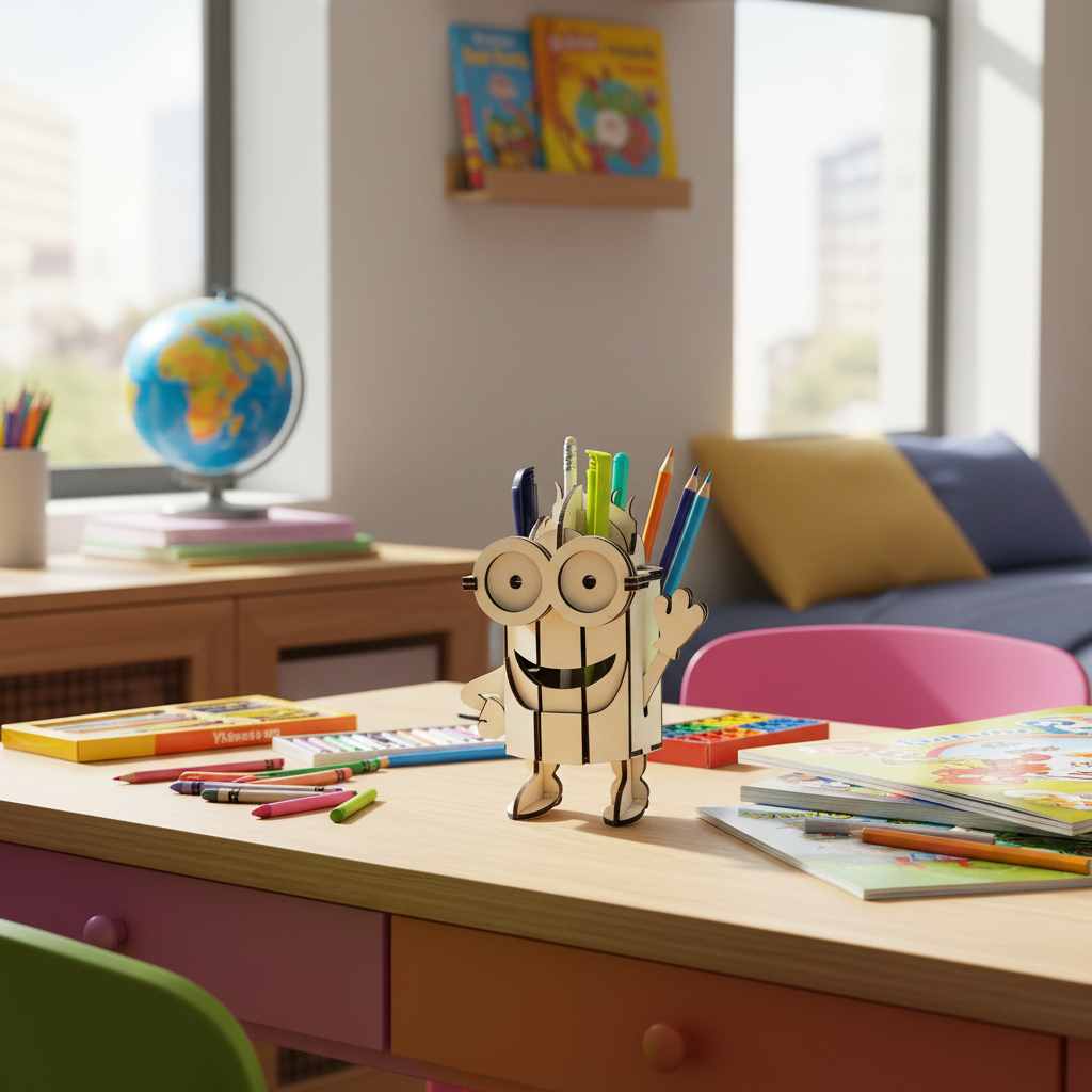Minion Stiftehalter – Kinderzimmer Schreibtisch
