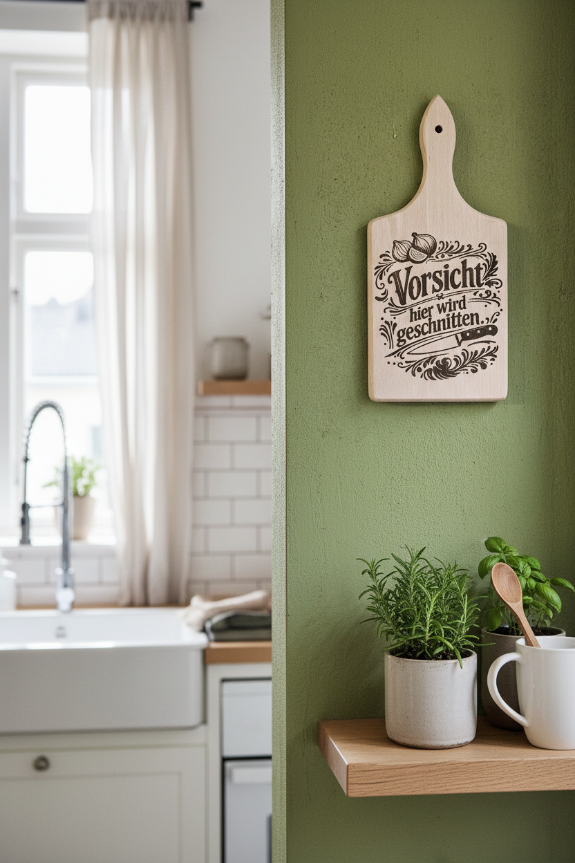 Lifestyle Schneidebrett an der Wand