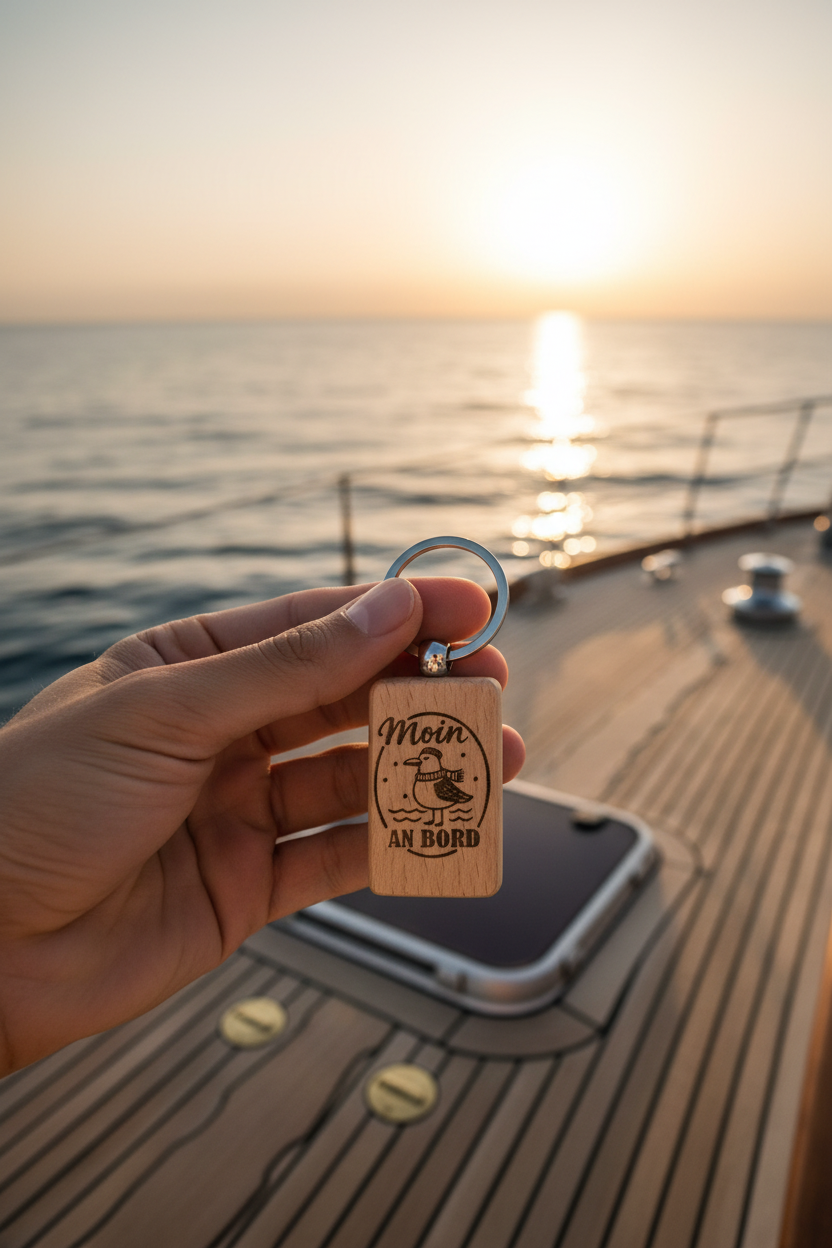 Schlüsselanhänger Moin AN BORD – Lifestyle Boot