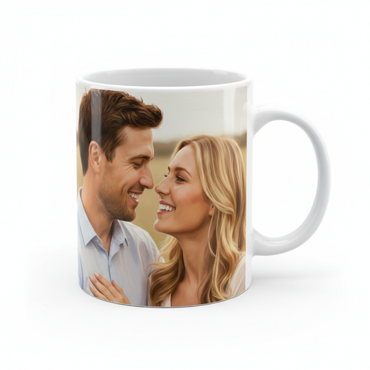 Personalisierte Fototasse mit Paar-Foto