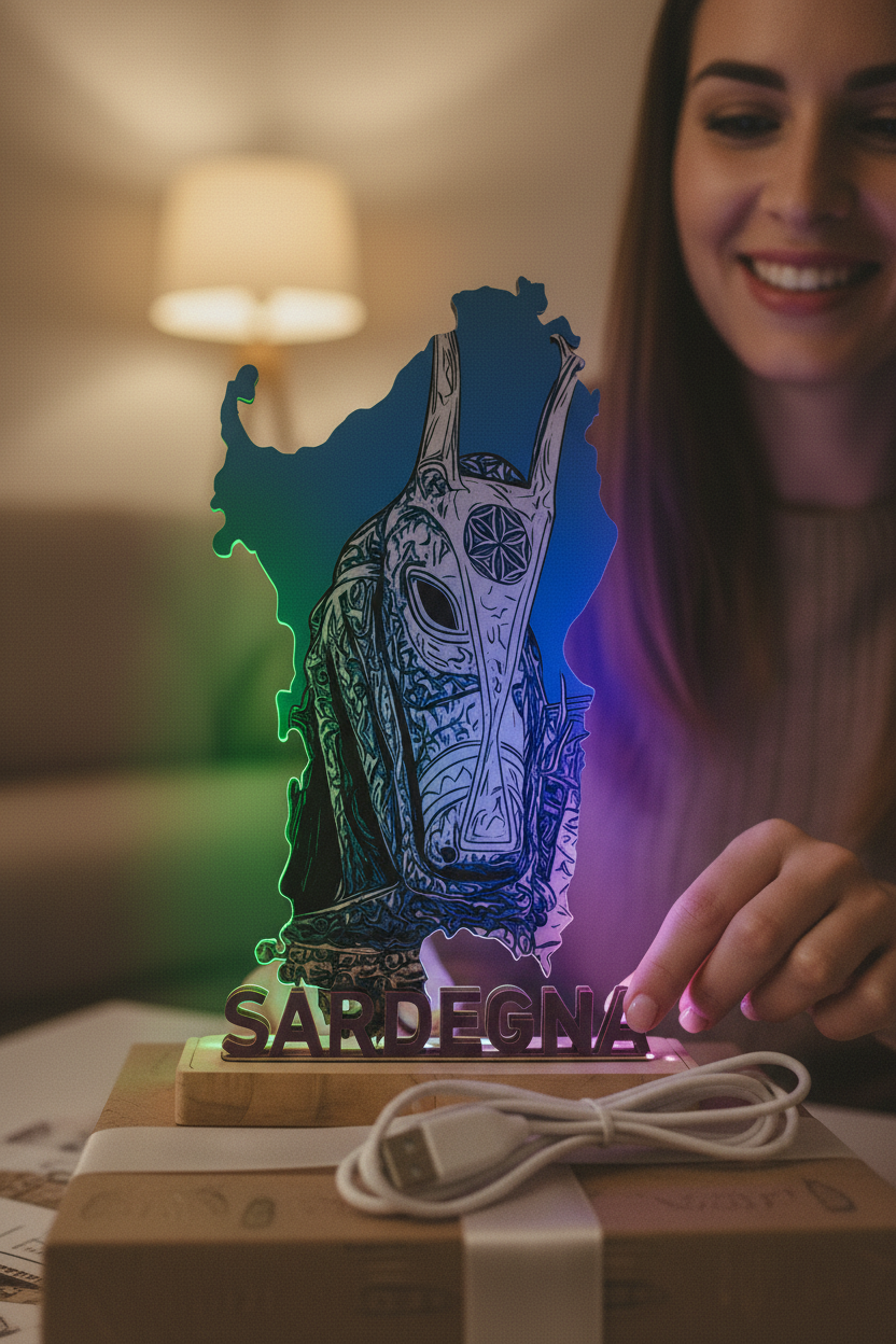 Farbwechsel-Funktion der LED-Lampe Maschera Tradizionale