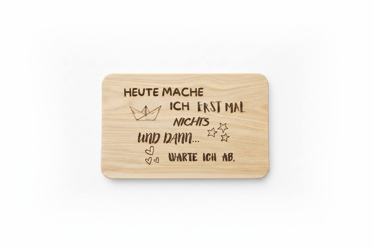 Produktfoto Holzbrett weisser Hintergrund