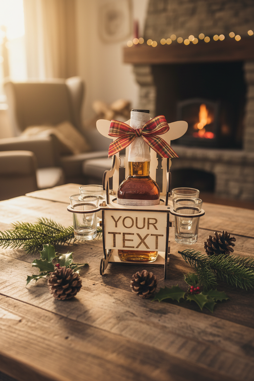 Personalisierter Whisky-Stuhl als Geschenk verpackt