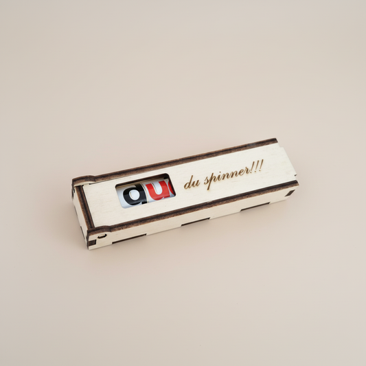 Holzgeschenk Du Spinner - Professionelle Produktfotografie