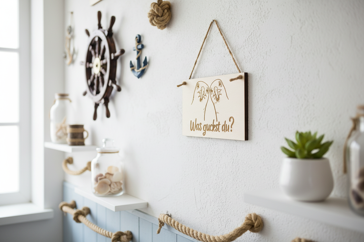 Holzschild Was guckst du – Lifestyle Küche